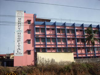 An outside view of Mercy Hospital in Kerala, India