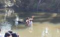 Baptism in a local river.