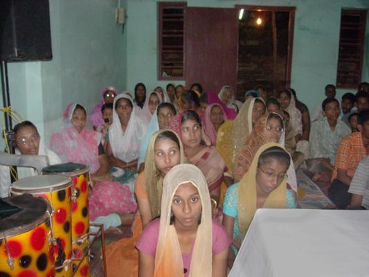 Customs have ladies sitting separately from men during services.