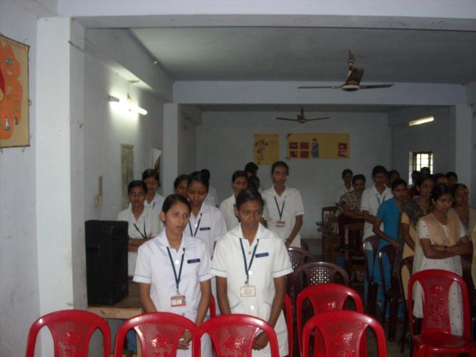 Nurses' Prayer Time at Mercy Hospital