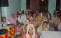 Customs have ladies sitting separately from men during services.